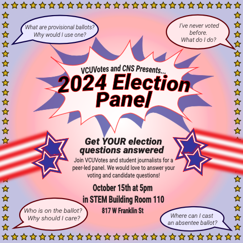 Flyer promoting the 2024 Election Panel